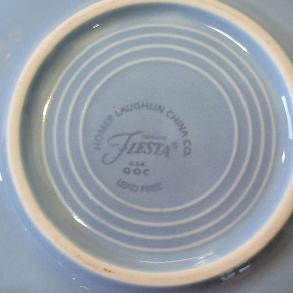 Fiesta Periwinkle 3-Piece Cup Saucer Bowl Set Retired HLC USA Pottery - Picture 6 of 8
